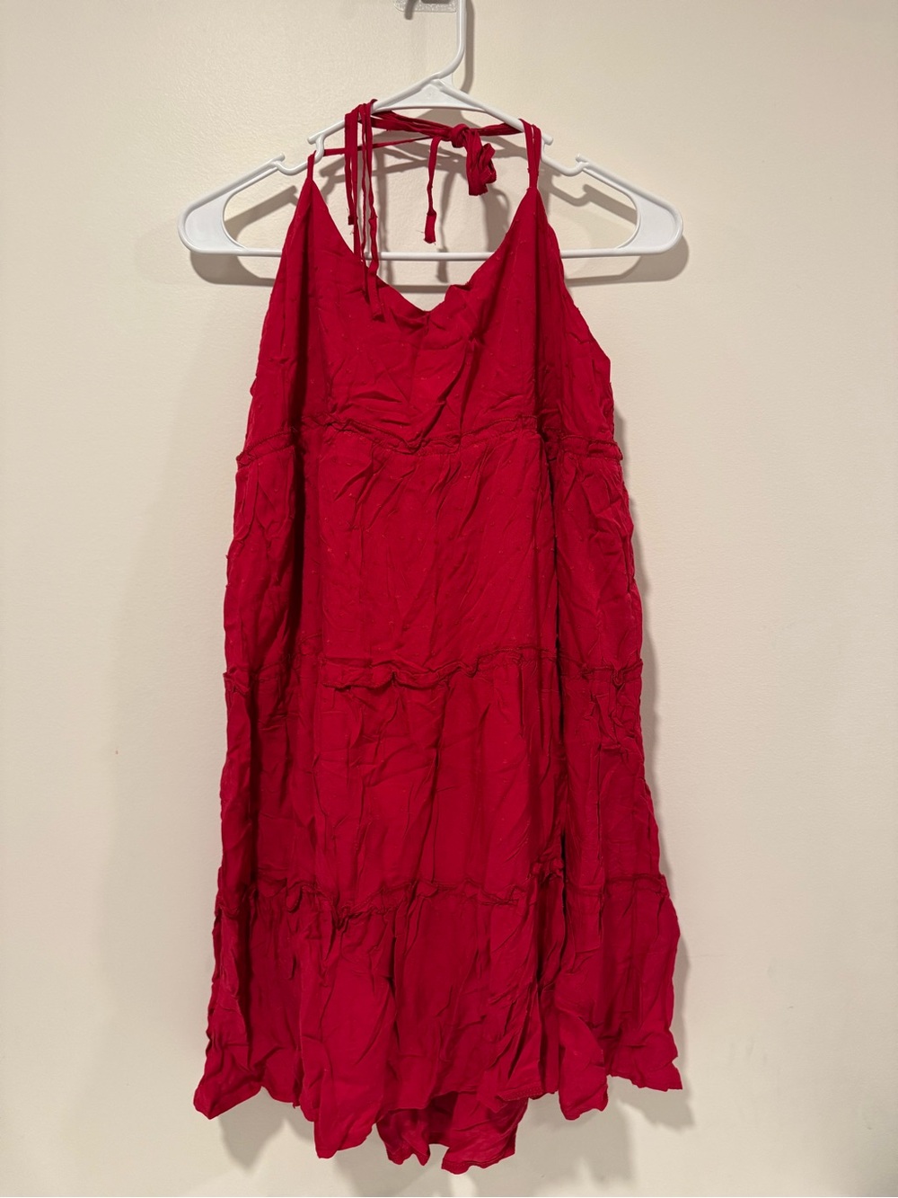 SHEIN Red Halter Summer Dress - Women's Casual Sundress XXL